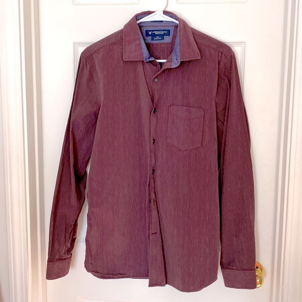 American Eagle Men Casual Button Up Shirt